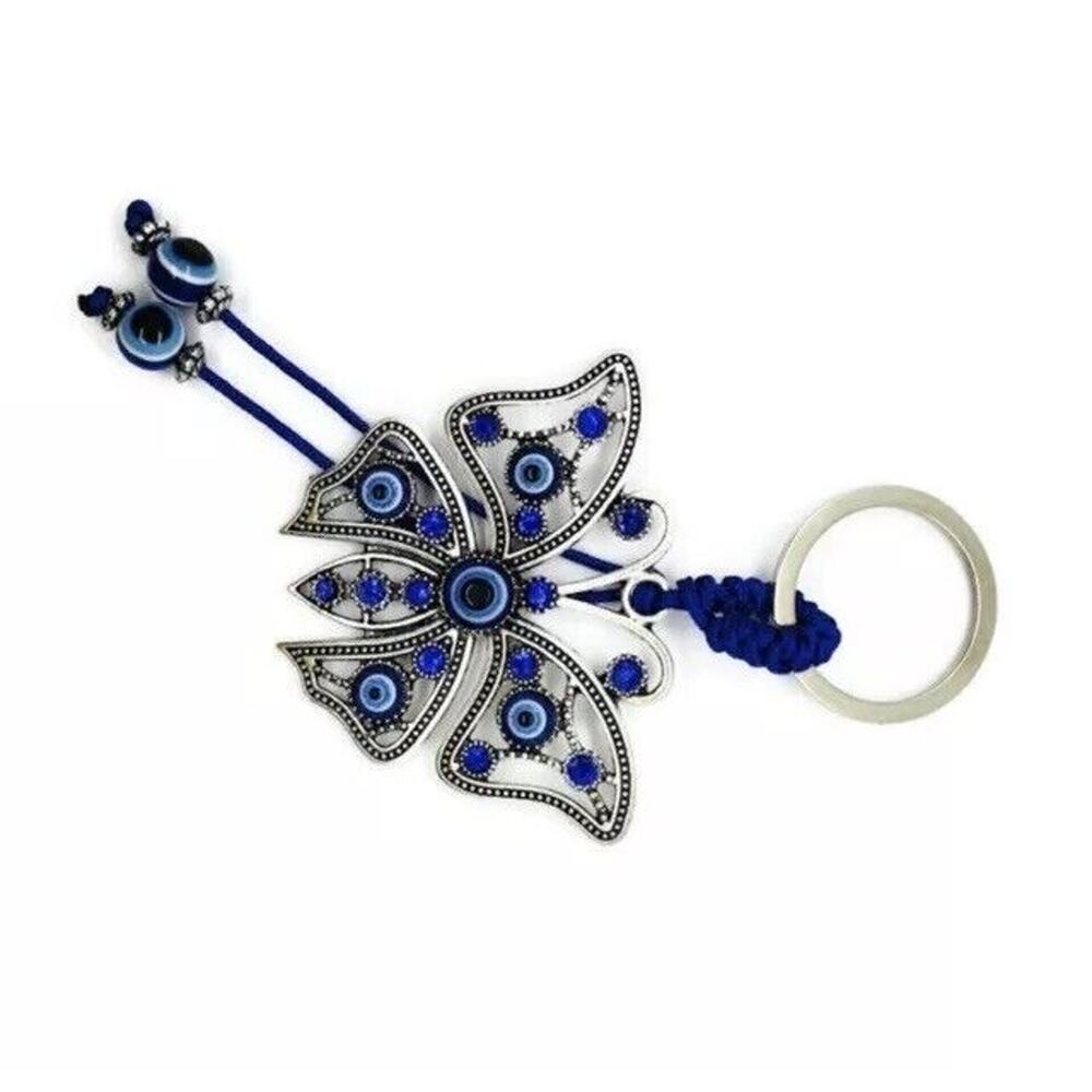 Evil Eye Ornament Butterfly Keychain Nazar 🧿 Lapis Glass Spiritual Protection